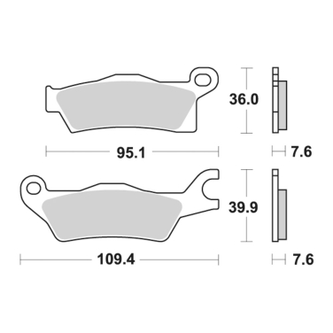 Disk pločice PERFTEC R90 S2020R ( SEMI-SINTER )