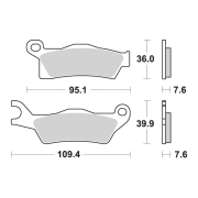 Disk pločice PERFTEC R90 S2019R ( SEMI-SINTER )