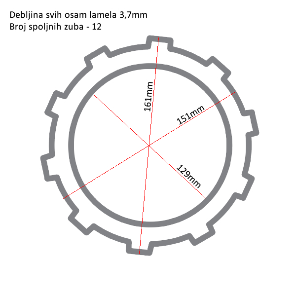 Lamele TRW MCC611-8 set