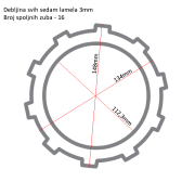 Lamele TRW MCC434-7 set