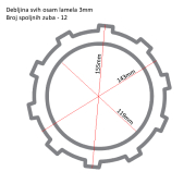 Lamele TRW MCC423-8 set