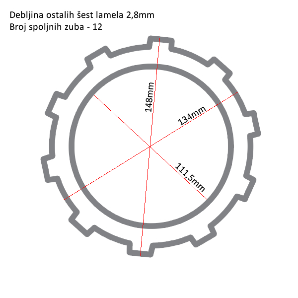 Lamele TRW MCC416-8 set