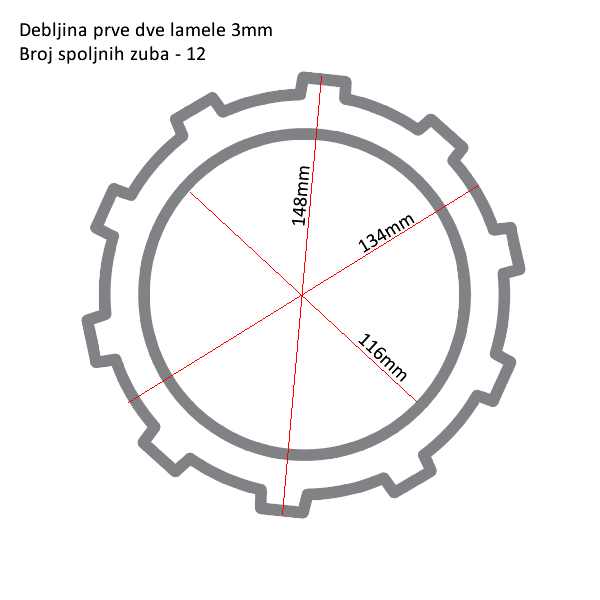 Lamele TRW MCC416-8 set