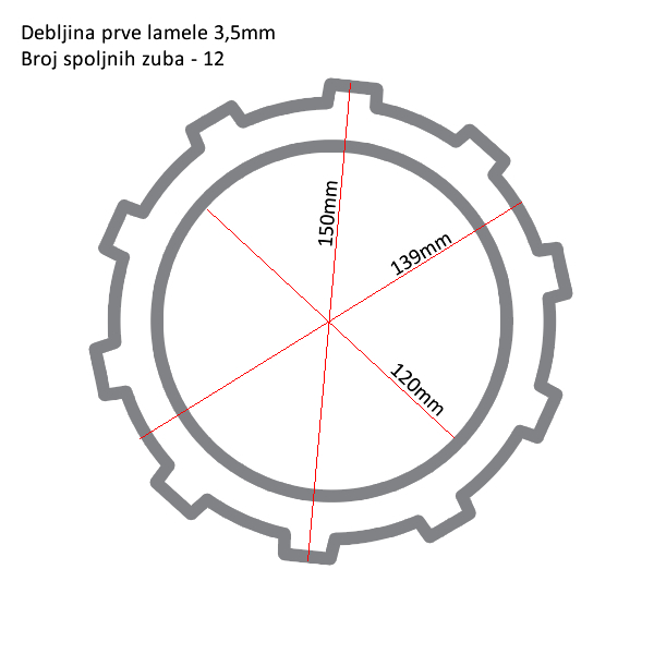 Lamele TRW MCC342-8 set