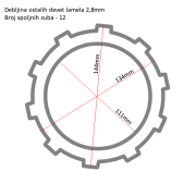 Lamele TRW MCC613-10 set