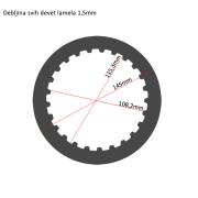 Lamele TRW metalne MES341-9 set