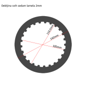 Lamele TRW metalne MES328-7 set