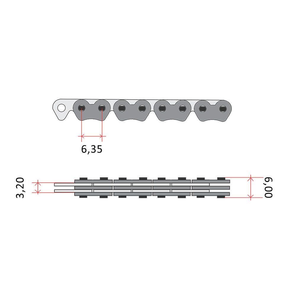 Lanac bregaste osovine DID SCR0404-94L linka