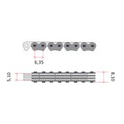Lanac bregaste osovine DID SCA0409A-124L linka