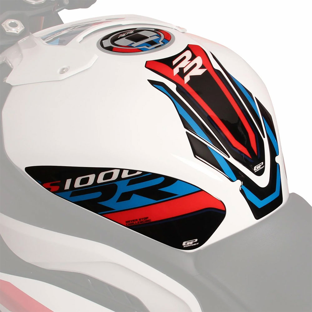 Nalepnice rezervoara TANK PAD set BMW S 1000 RR (19-24) plavo belo crvena GP KOMPOZIT