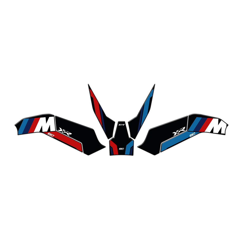 Nalepnice rezervoara TANK PAD set BMW S 1000 XR (20-24) crno plavo crvena GP KOMPOZIT