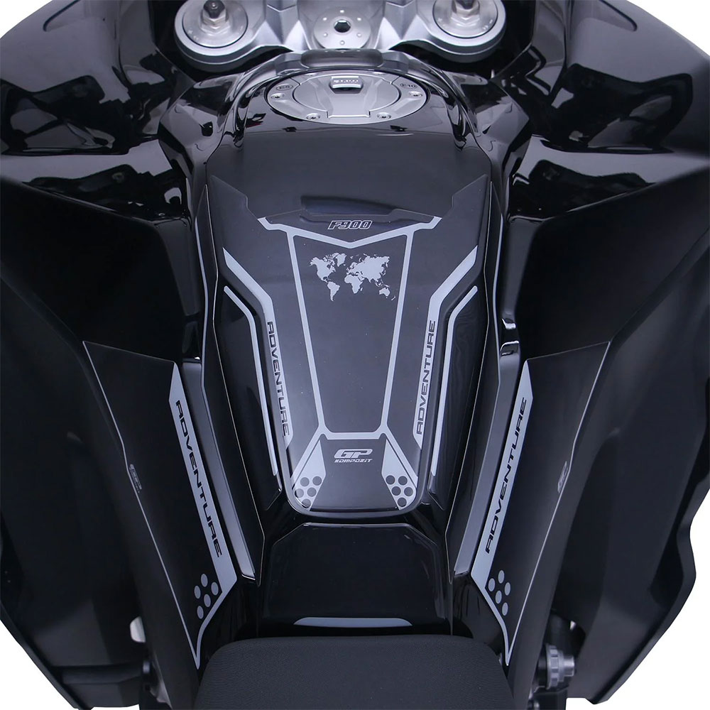 Nalepnice rezervoara TANK PAD set BMW F 900 GS ADV (24 -) crno siva GP KOMPOZIT