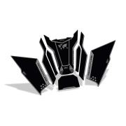 Nalepnice rezervoara TANK PAD set BMW F 900 GS ADV (24 -) crno siva GP KOMPOZIT