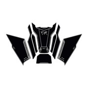 Nalepnice rezervoara TANK PAD set BMW F 900 GS ADV (24 -) crno siva GP KOMPOZIT