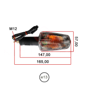 Žmigavac Yamaha TDM (91-01) zadnji  providni Vicma