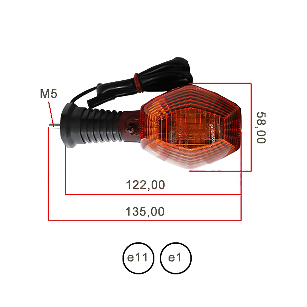Žmigavac Suzuki Bandit (05-)  prednji desni/zadnji levi Vicma