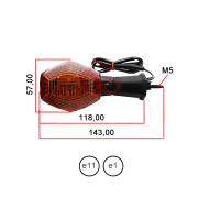 Žmigavac Suzuki Bandit (00-05)  prednji desni/zadnji levi Vicma