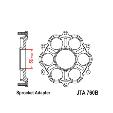 Nosač lančanika Ducati 1098/1198 JT