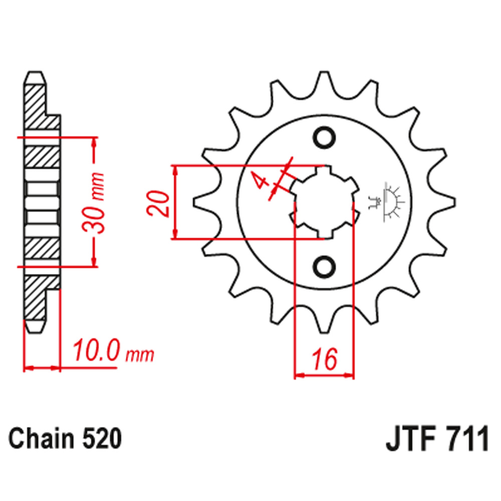 Lančanik prednji JT  JTF711-13-50-32067 (520)13 zuba