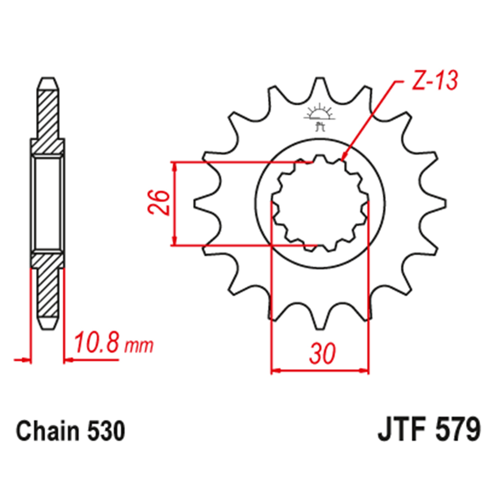 Lančanik prednji JT JTF579-50-35016 (50)17 zuba