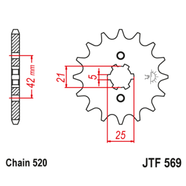 Lančanik prednji JT  JTF569-14-50-32016 (520)14 zuba