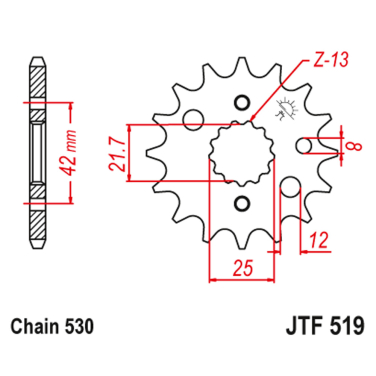 Lančanik prednji JT  JTF519-15-50-35021 (50)15 zuba