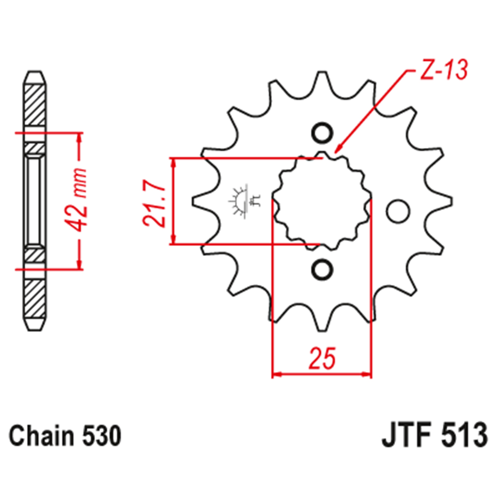 Lančanik prednji JT JTF513-18-50-35021 (530)18 zuba