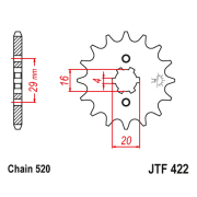 Lančanik prednji JT JTF422-12 (520)12 zuba