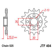 Lančanik prednji JT JTF404-17-50-29045 (525)17 zuba