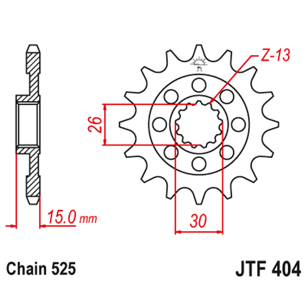 Lančanik prednji JT  JTF404-16-50-29045 (525)16 zuba