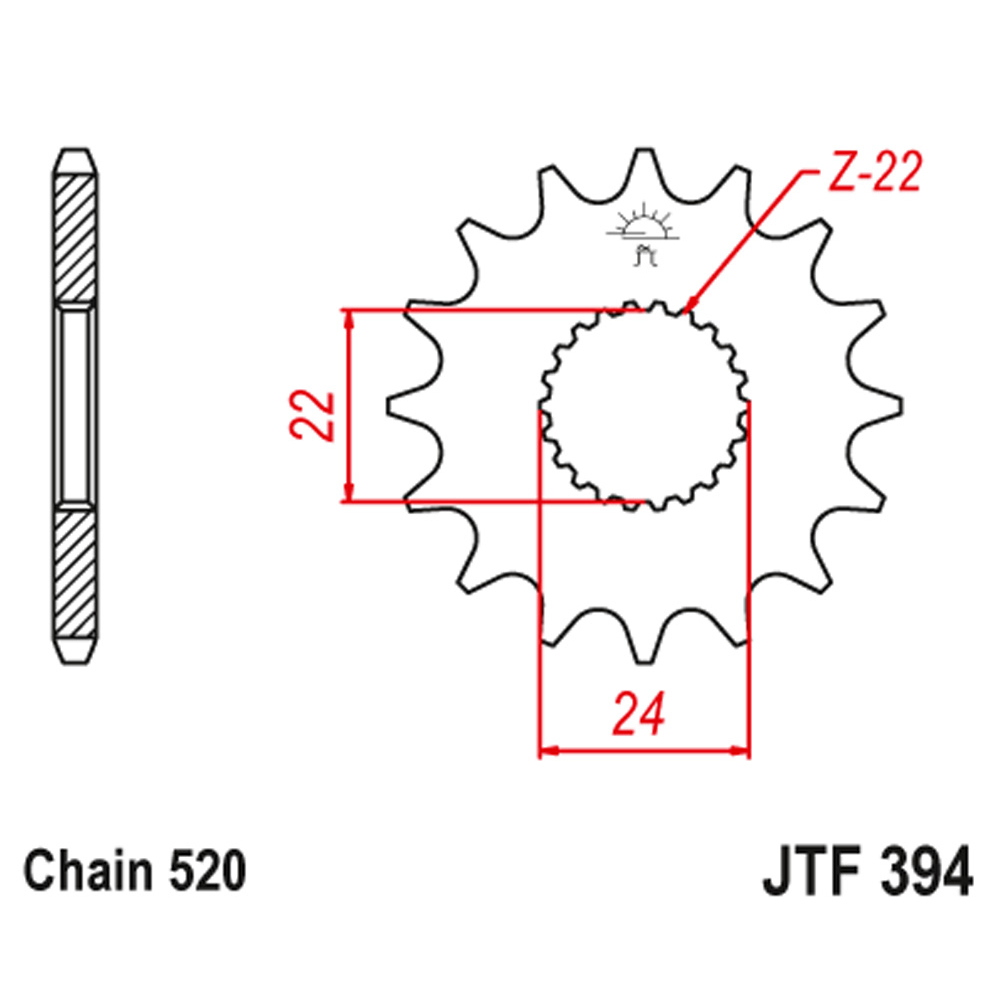 Lančanik prednji JT  JTF394-13-50-32056 (520)13 zuba