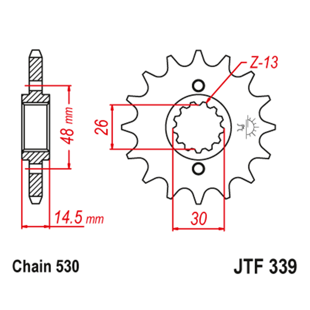 Lančanik prednji JT JTF339-16-50-35004 (50) 16 zuba