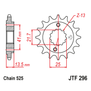 Lančanik prednji JT JTF296-16-50-29005 (525) 16 zuba