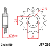 Lančanik prednji JT  JTF295-15-50-35018 (50)15 zuba