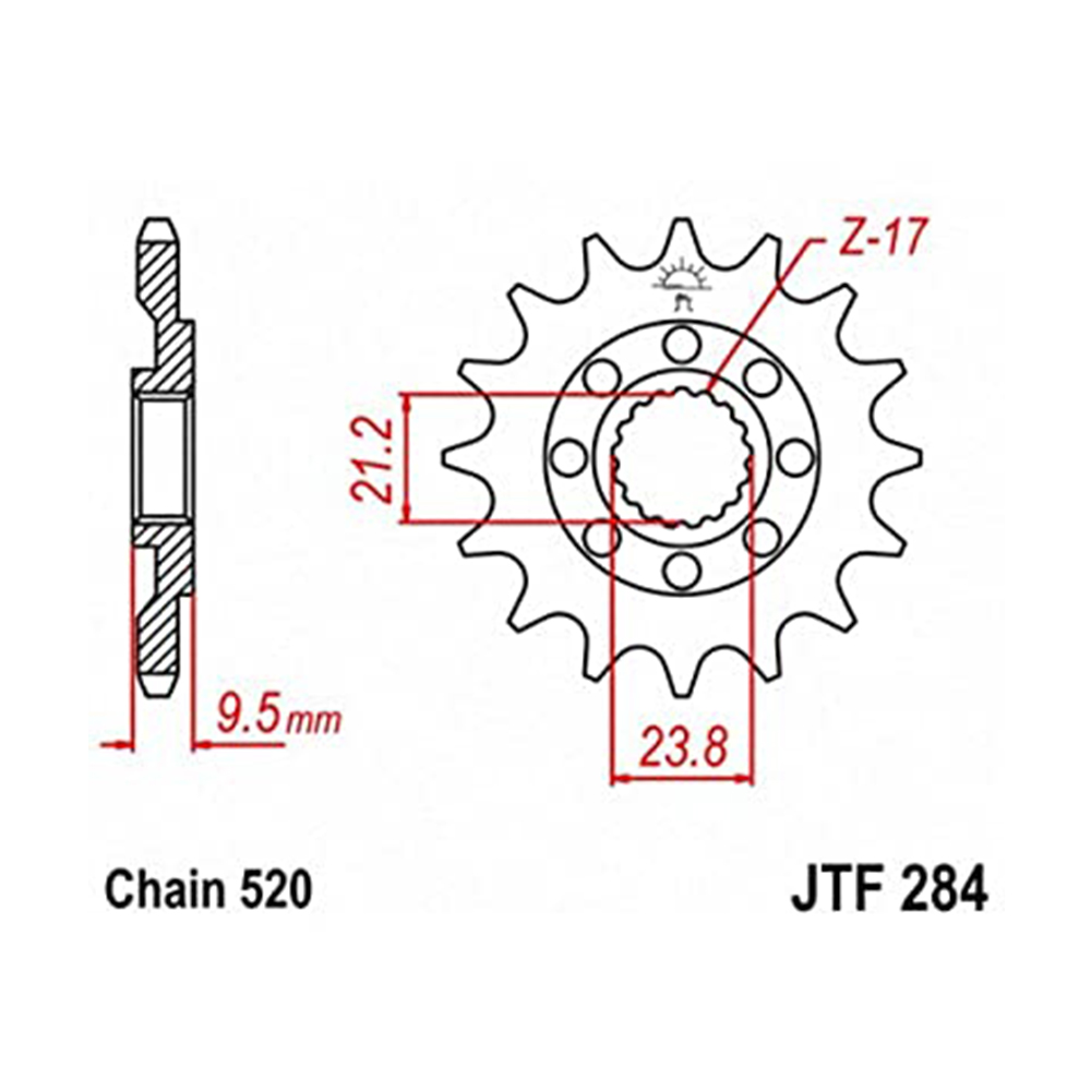 Lančanik prednji JT JTF284-12 (520)12 zuba