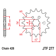 Lančanik prednji JT JTF277-14 (428) 14 zuba