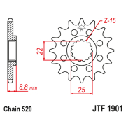 Lančanik prednji JT  JTF1901-11-50-32024 (520)11 zuba