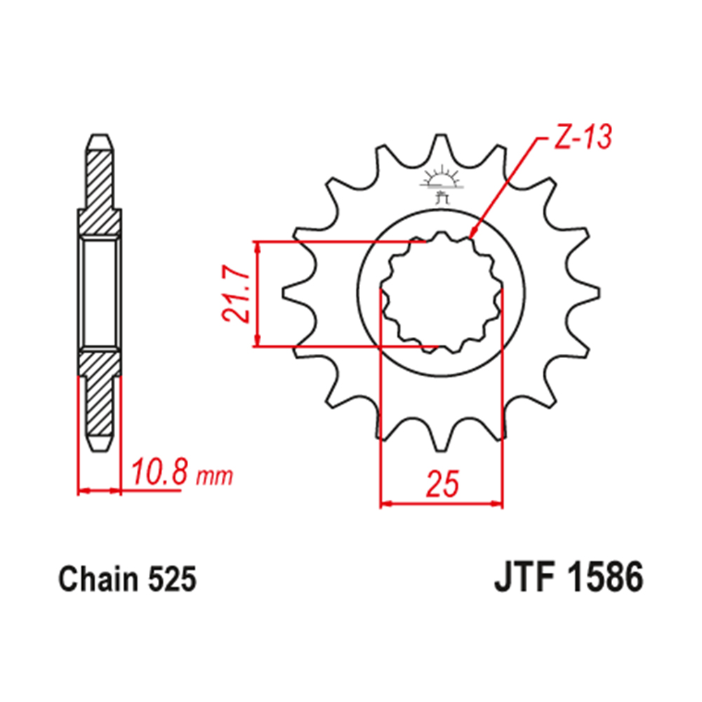 Lančanik prednji JT JTF1586-17-50-29018 (520) 17 zuba