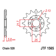 Lančanik prednji JT  JTF1565-14SC (428)14 zuba