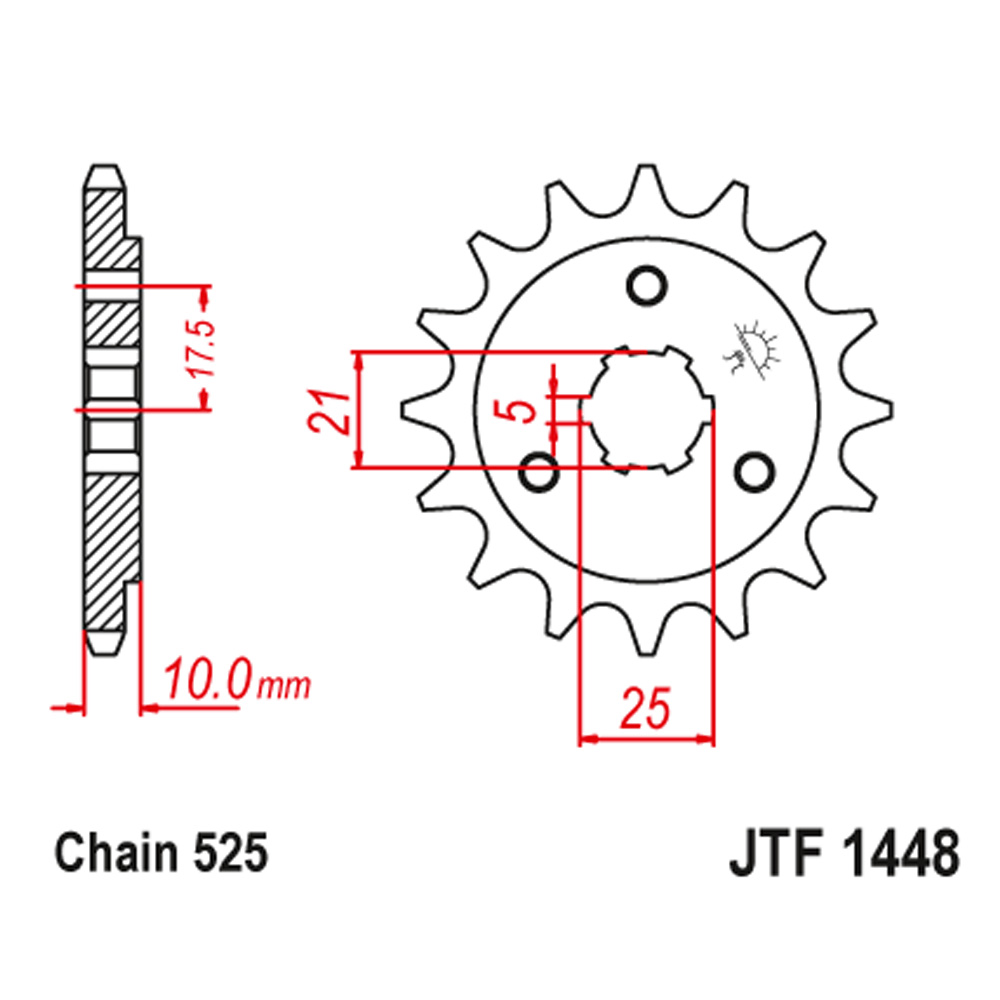 Lančanik prednji JT  JTF1448-15-50-29015 (525)15 zuba