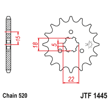 Lančanik prednji JT JTF1445-13SC (520) 13 zuba