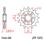 Lančanik prednji JT JTF1373-17 (520)17 zuba