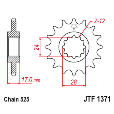 Lančanik prednji JT  JTF1371-15-50-29021 (525)15 zuba