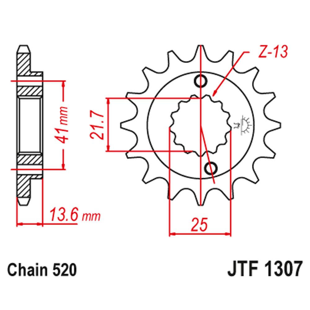 Lančanik prednji JT  JTF1307-15-50-32050 (520)15 zuba