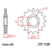 Lančanik prednji JT JTF1120-13-50-13018 (420) 12 zuba