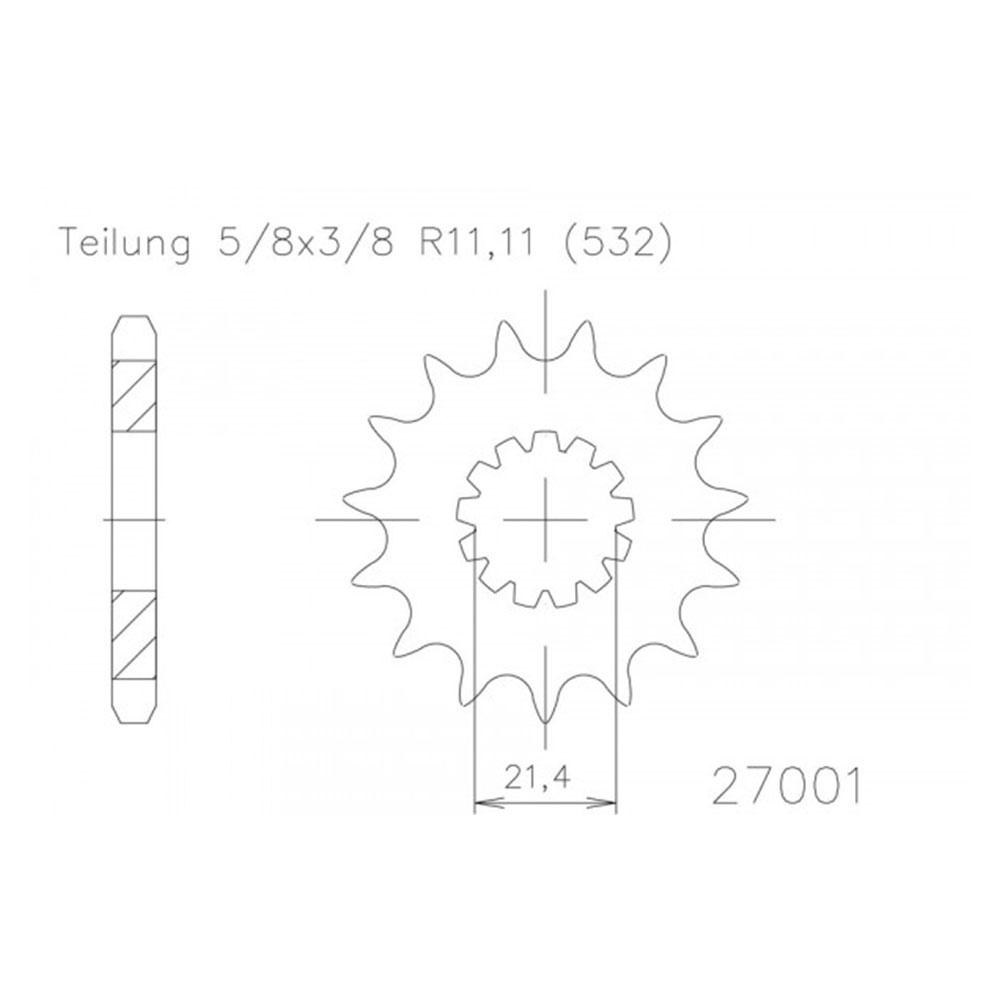 Lančanik prednji JTF440 ESJOT Suzuki GSXR1100(50-27001-15) 15 zuba