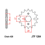 Lančanik prednji JT 16 zuba JTF1264-16-50-15027 (428)