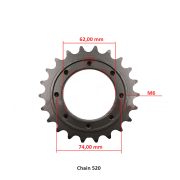 Lančanik prednji Aprilia SRV 850 22 zuba
