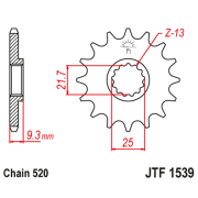 Lančanik prednji JT  JTF1539-14RB (520)14 zuba