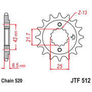 Lančanik prednji JT JTF512-17RB (520) 17 zuba